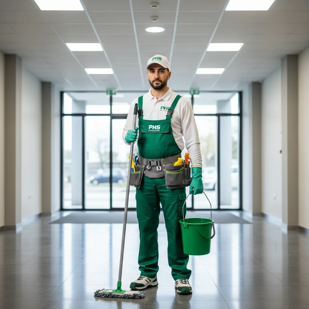 Agent d'entretien phs nettoyage (vert et blanc)